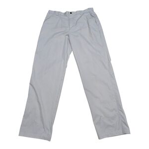 Adidas Golf Pants Men's 34x32 Khaki Lightweight Performance Stretch Flat Front